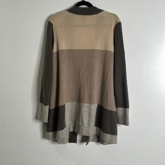 Club charter cashmere beige gray brown cardigan size XlArge - Picture 6 of 7